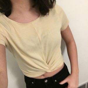 Yellow crop top